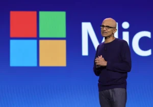 "Copilot will fundamentally transform our relationship with technology," Microsoft CEO Satya Nadella said when he debuted the AI assistant last year. Ethan Miller/Getty Images