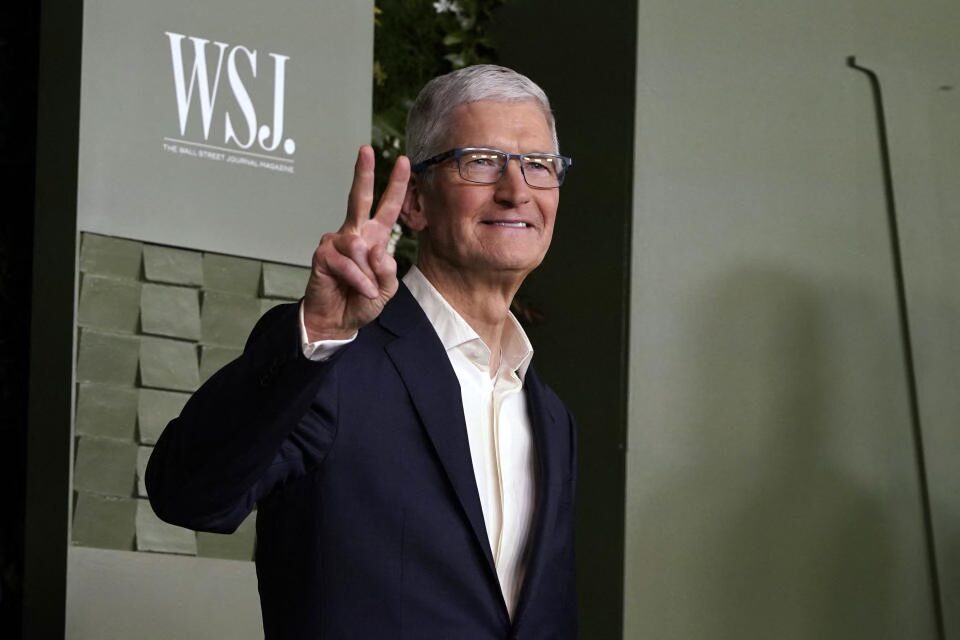 Apple CEO Tim Cook attends the Wall Street Journal Magazine's Innovator awards at the Museum of Modern Art in New York, October 29, 2024. (TIMOTHY A. CLARY/AFP via Getty Images) · TIMOTHY A. CLARY via Getty Images