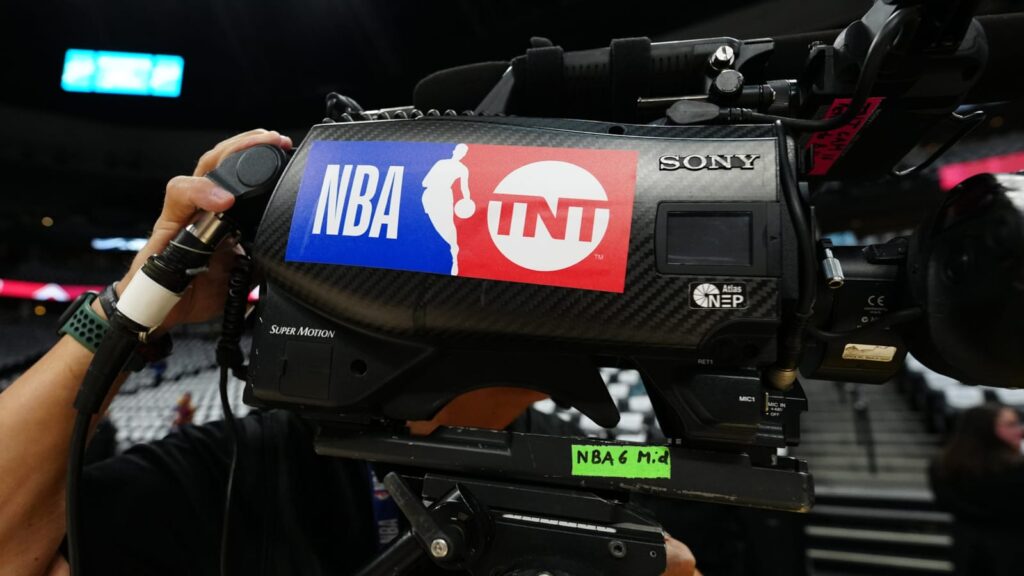 General view of a sideline TNT broadcast camera. Ron Chenoy-USA TODAY Sports