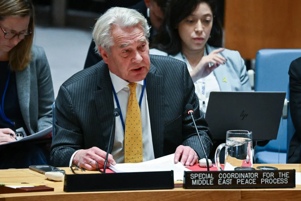 Tor Wennesland, the top United Nations envoy for the Middle East peace process, says: “Politics failed. Diplomacy failed. The international community failed. And the parties failed.”Credit...Angela Weiss/Agence France-Presse — Getty Images