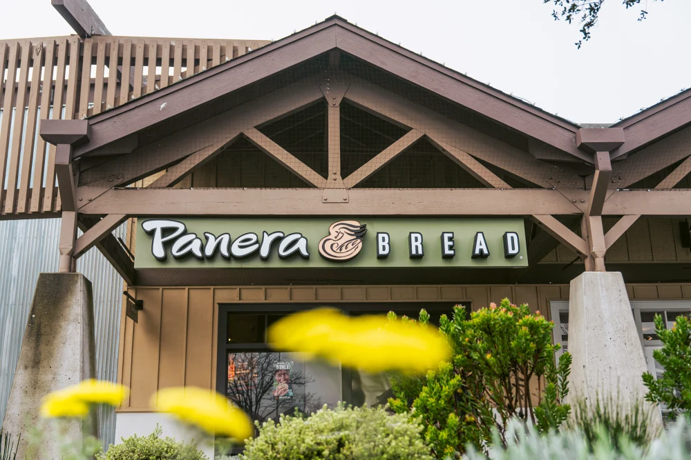 A Panera Bread Co. restaurant in Novato, Calif., on Feb. 21.Michaela Vatcheva / Bloomberg via Getty Images