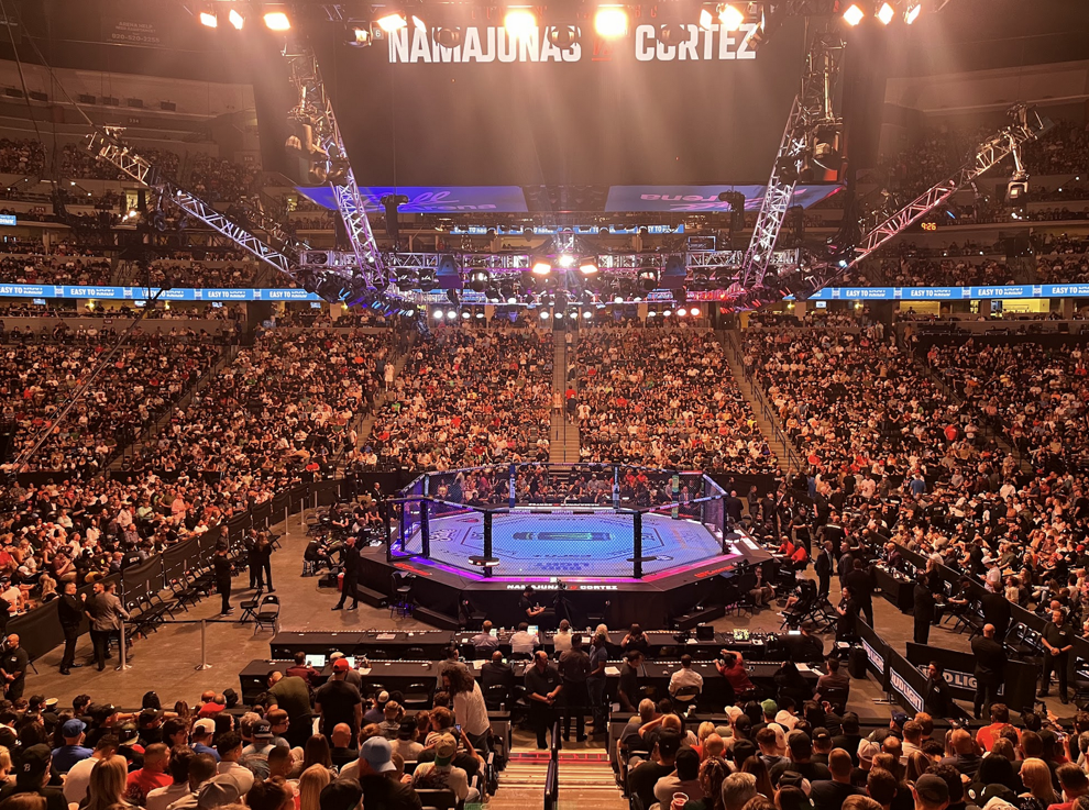 Thousands of MMA fans pack into Ball Arena for UFC Denver: Rose Namajunas vs Tracy Cortez on Saturday, July 13 in Denver, Colo.