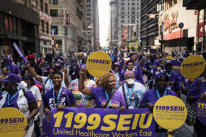 Members of 1199SEIU United Healthcare Workers East will vote this April in their first competitive leadership election in decades. | John Minchillo/AP