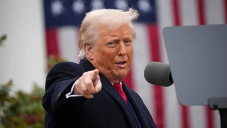 President Donald Trump gestures while speaking during a “Make America Wealthy Again” trade announcement event at the White House on April 2, 2025.Andrew Harnik | Getty Images News | Getty Images