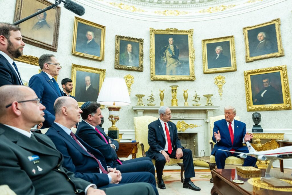 President Trump announced talks with Iran during Prime Minister Benjamin Netanyahu’s recent visit to the United States.Credit...Eric Lee/The New York Times