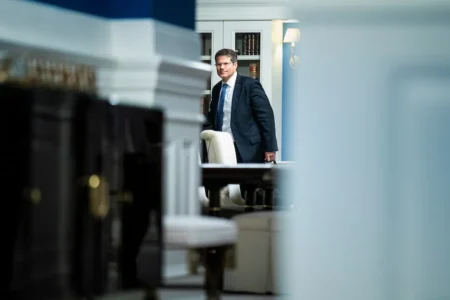 Solicitor General D. John Sauer during his earlier tenure as a private attorney to Donald Trump in January 2024. (Jabin Botsford/The Washington Post)