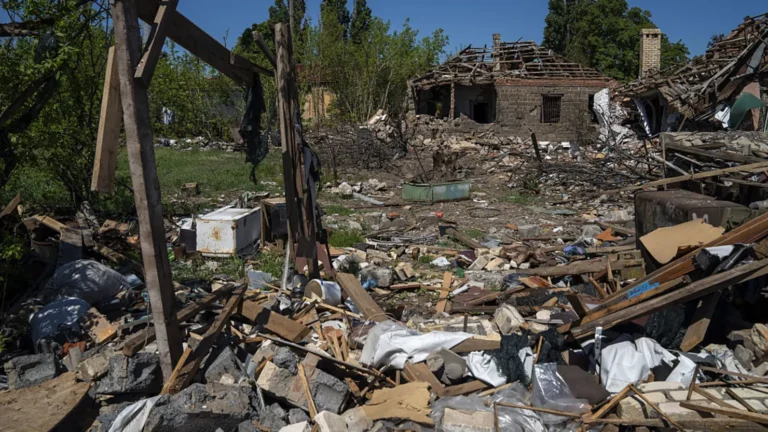 Hologate VR Serves Its Five Millionth Customer OLEKSIJEVA DRUZHKIVKA, UKRAINE - MAY 23: View of destruction after Russian shelling of the private sector in Oleksijeva Druzhkivka, Donetsk oblast, Ukraine on May 23, 2025. (Jose Colon/Anadolu/Getty Images)