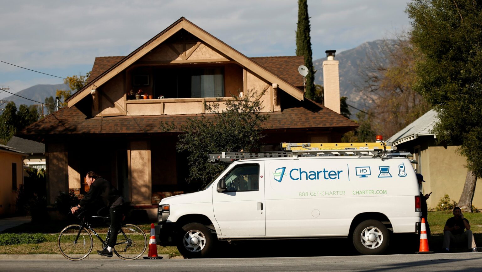 A Charter Communications service van in Pasadena, Calif. (Reuters)