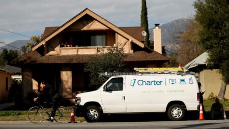 A Charter Communications service van in Pasadena, Calif. (Reuters)