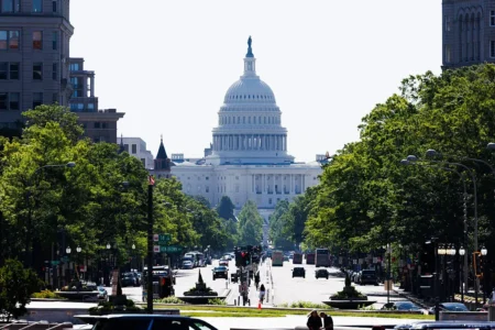 The U.S. Capitol in Washington, D.C. on May 10 ahead of the beginning of the legislative push for President Donald Trump's massive tax package. (Aaron Schwartz/Bloomberg/Getty Images)
