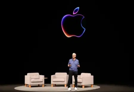 Apple CEO Tim Cook delivers remarks at the start of the Apple Worldwide Developers Conference (WWDC) on June 10, 2024 in Cupertino, California. (Justin Sullivan/Getty Images)