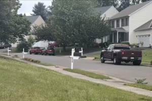 Along McKenzie Lane in Fredericksburg, Va., where the shooting took place. (WRC-TV)