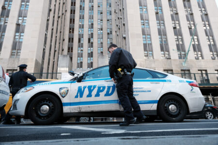 The revelation about the hotline raises questions about how police officers are using their judgment to implement Mayor Eric Adams’ directive. (Spencer Platt/Getty Images)
