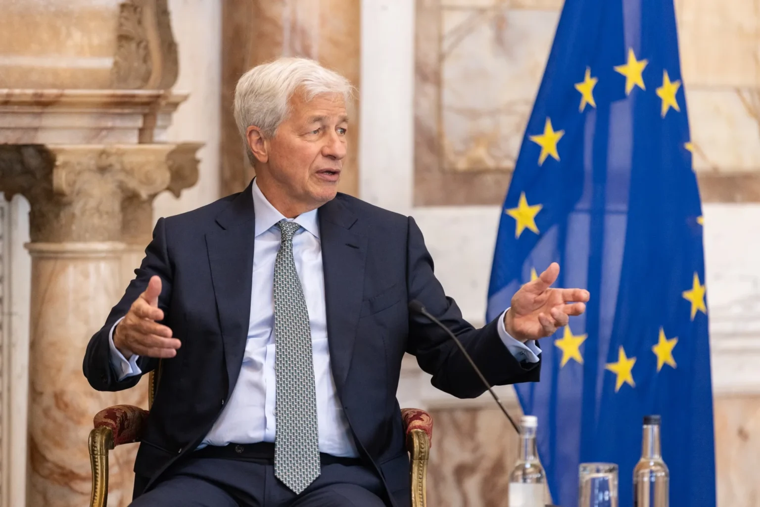 Jamie Dimon warned that the EU was being left behind economically (Patrick Bolger/Bloomberg)