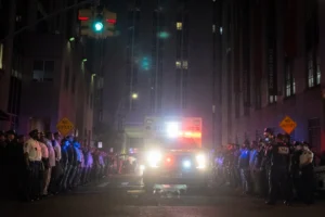 Shooter Kills three and Himself and NYPD Officer Didarul Islam An ambulance carrying the body of Didarul Islam, a police officer killed in the Midtown shooting, in Manhattan early Tuesday. © Vincent Alban/The New York Times