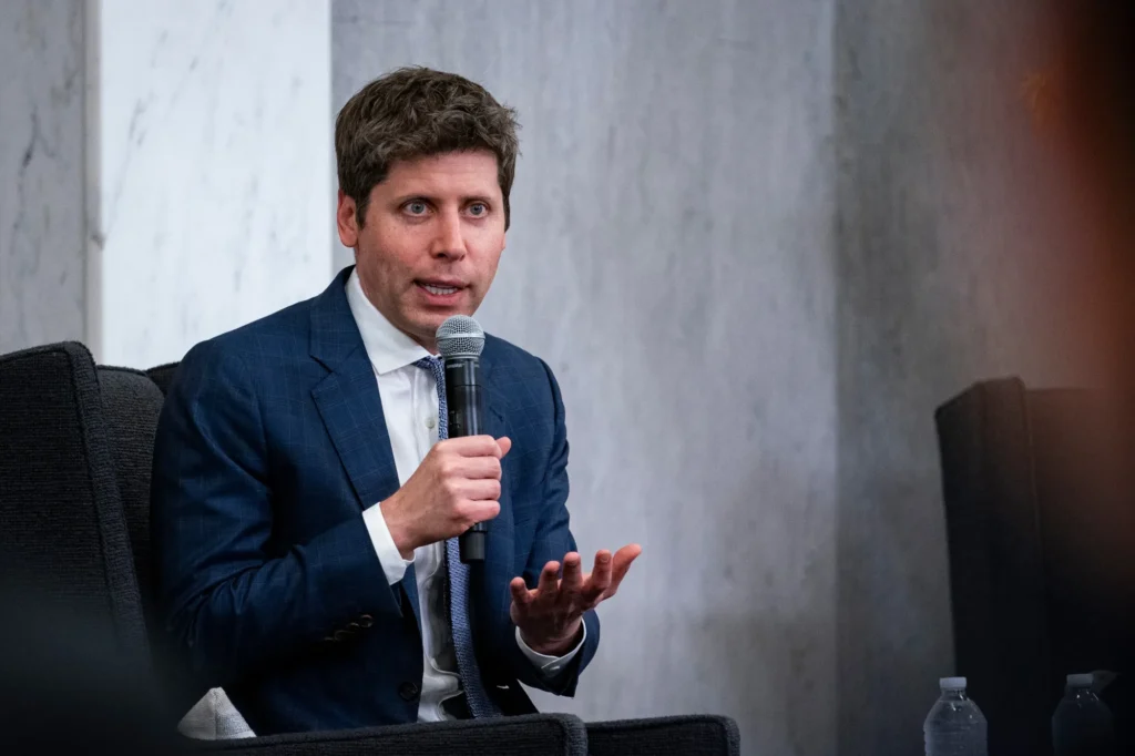 OpenAI’s troubled GPT-5 rollout has exposed significant hurdles to maintaining its leadership position in the fiercely competitive AI market OpenAI CEO Sam Altman. © Al Drago/Bloomberg