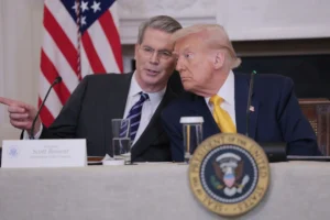 Trump has decided against selecting Scott Bessent to lead the Federal Reserve Treasury Secretary Scott Bessent and President Donald Trump. © Anna Moneymaker/Getty Images