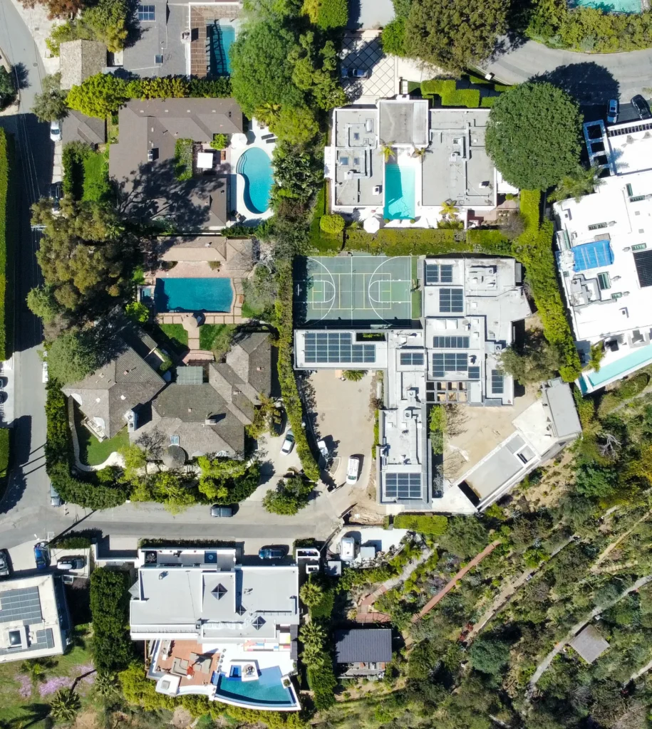An aerial view of the property. © SplashNews.com