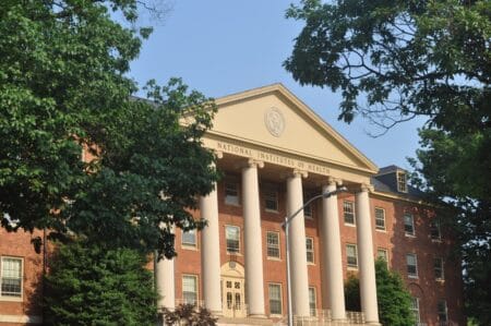 The James H. Shannon Building (Building One) on the NIH campus in Bethesda, Maryland. © Photo by Lydia Polimeni,/National Institutes of Health