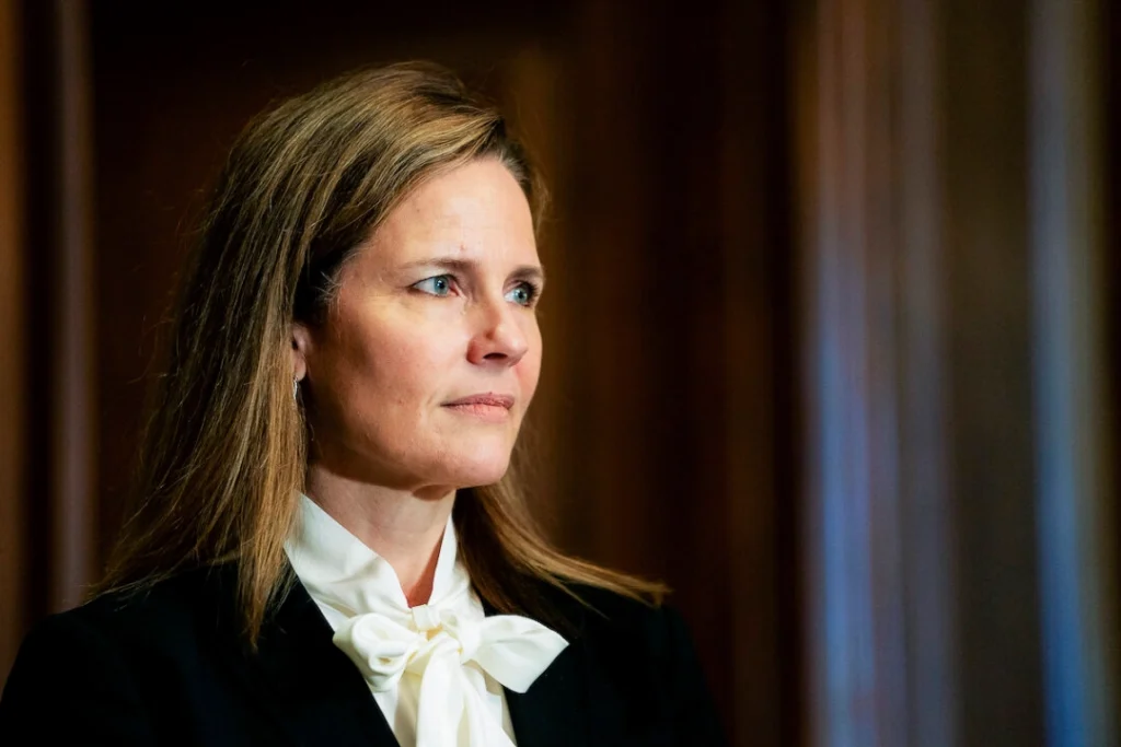 Amy Coney Barrett Says Charlie Kirk’s Death Highlights Importance of Kindness 2 Judge Amy Coney Barrett in Washington on Oct. 1, 2020. © Erin Scott-Pool/Getty Images