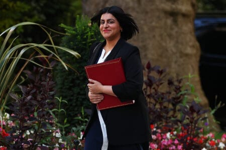 Shabana Mahmood arrives for a cabinet meeting at Downing Street on 9 September 2025 in her new role as home secretary. © Peter Nicholls/Getty Images