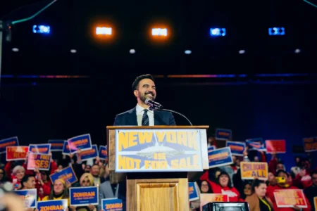 Zohran Mamdani, New York City’s mayor-elect, appointed four co-chairs of his transition team, who will work with him to fill out his administration. © Amir Hamja/The New York Times