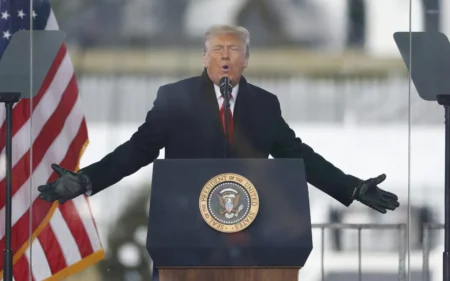 Panorama ‘completely misled’ viewers with its coverage of Donald Trump’s Capitol Hill speech, a report found. © Shawn Thew/EPA/Bloomberg