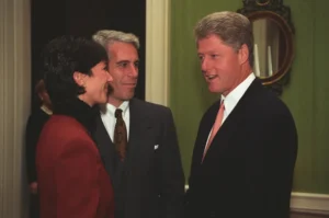 Bill Clinton Denies Knowledge of Epstein Crimes in House Deposition: ‘I Did Nothing Wrong’ Then-President Clinton is pictured with Jeffrey Epstein and Ghislaine Maxwell at a reception for “The Donors to the White House Restoration Project of 1993." (Clinton Presidential Library)